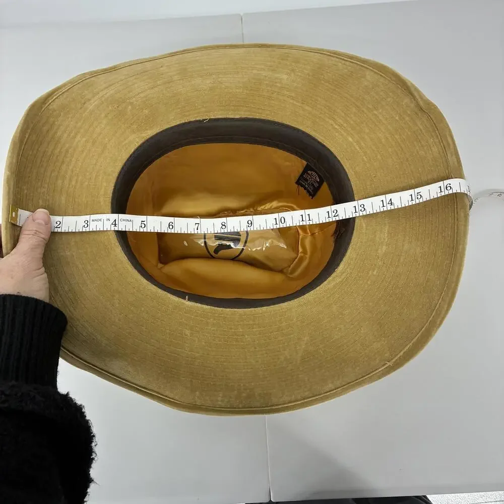 Ya Tan Sueded Fabric Wide Brim Cowboy Southwestern Hat with Decorative Band